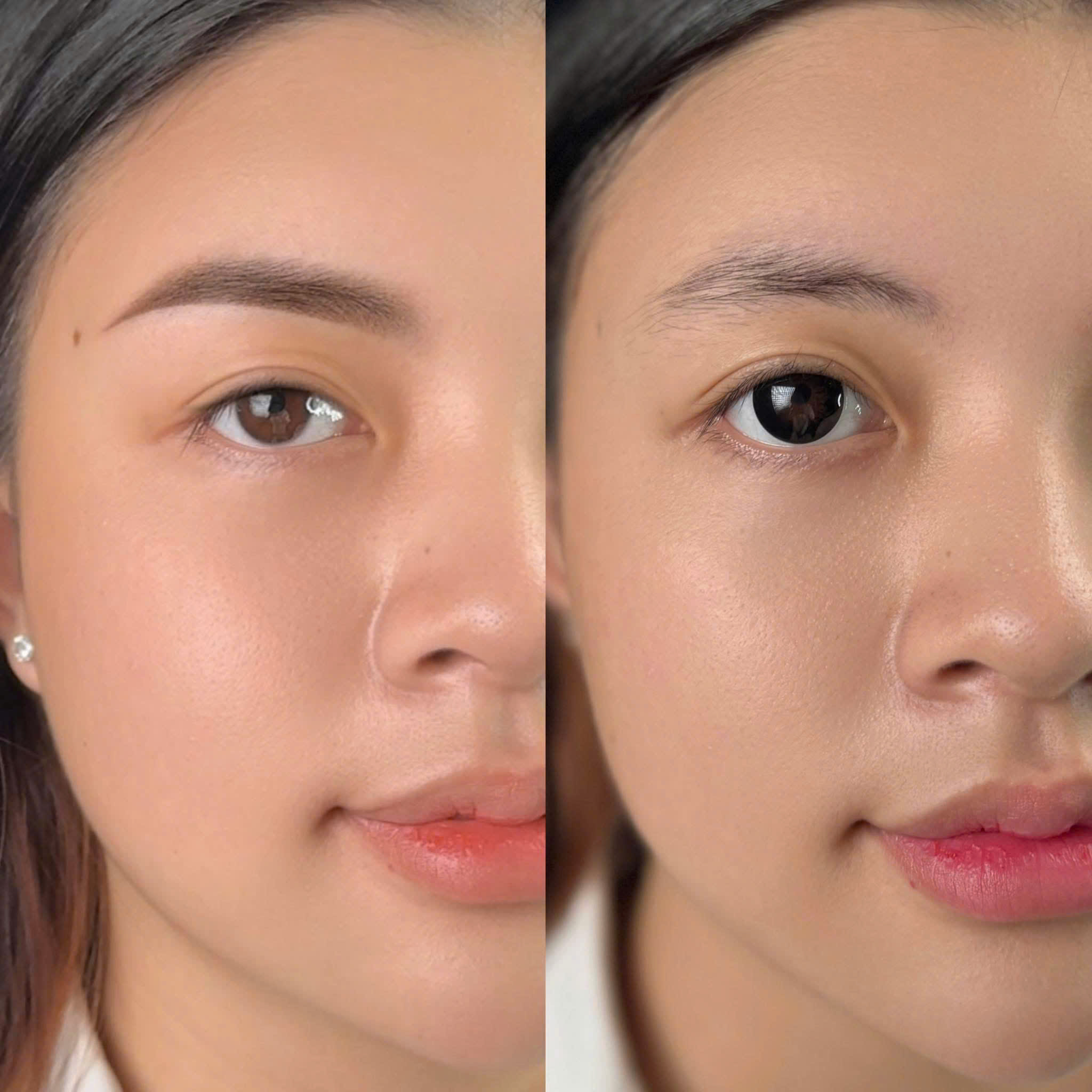 Before - After phun thêu chân mày